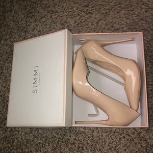 Simmi London Imani Latte Patent Stiletto